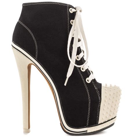 black heel sneakers